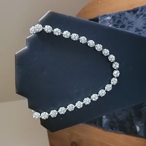 Vintage Crystal, Rhinestone, Disco Ball Necklace.